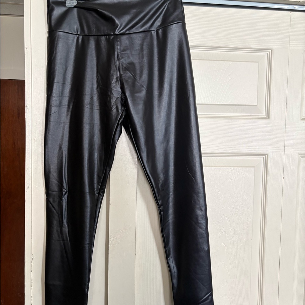 Black Faux Leather Leggings